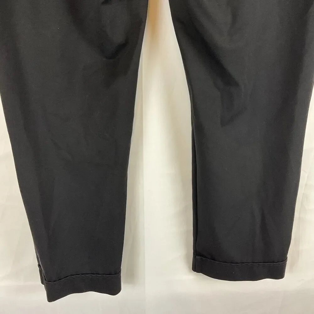 Betabrand Pants XL Black Straight Leg Cuffed